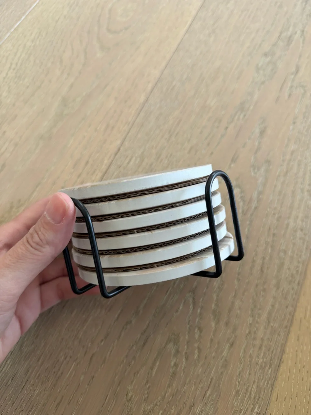 Set of 6 Marble Style Ceramic Stone Coasters